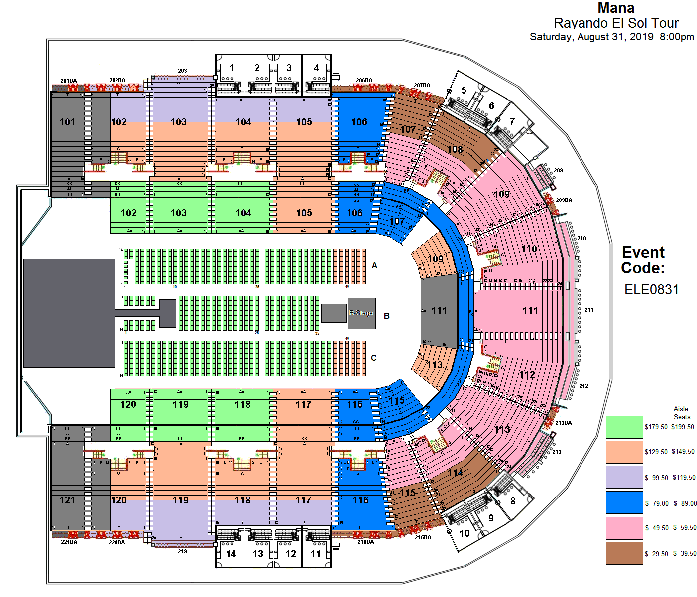 Sames Auto Arena Seating Chart